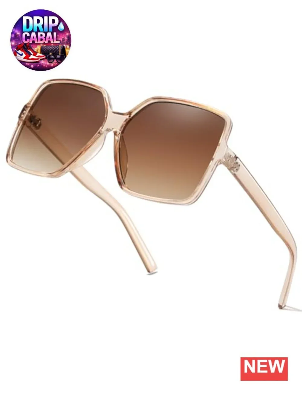 Chic Oversized Square Sunglasses 100% UV Protection for Women